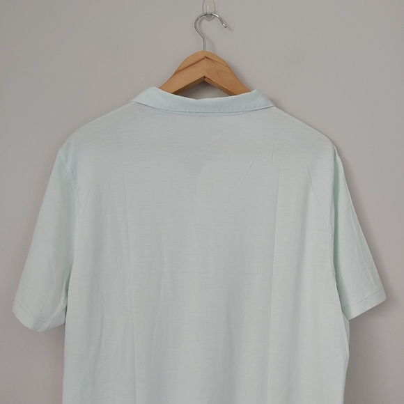 Patrick Assaraf Silk Cotton 2 Button Polo T-Shirt Size XXL Light Mint - Picture 11 of 16